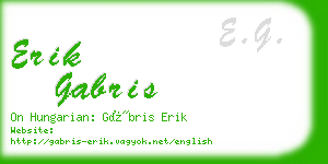 erik gabris business card